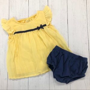 BOGO Healthtex Yellow Top With Bow & Navy Pantaloons